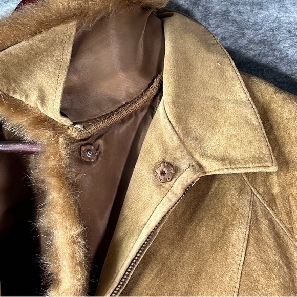 Alfani Suede Jacket w/ Removable Faux Fur Trimmed Quilted Shell Women’s Small - Picture 10 of 16